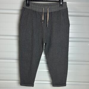 Gentry Portofino Wool Gray Capris with Elastic Waistband Tapered Ankles